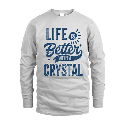 CRYSTAL HH88-K2–Personalized Name Quote T-Shirt Life Is Better With Unisex Gift
