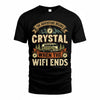 CRYSTAL TT898-K6-229 – Personalized Funny Camping Quote Apparel “The Adventure Begins When The WiFi Ends”