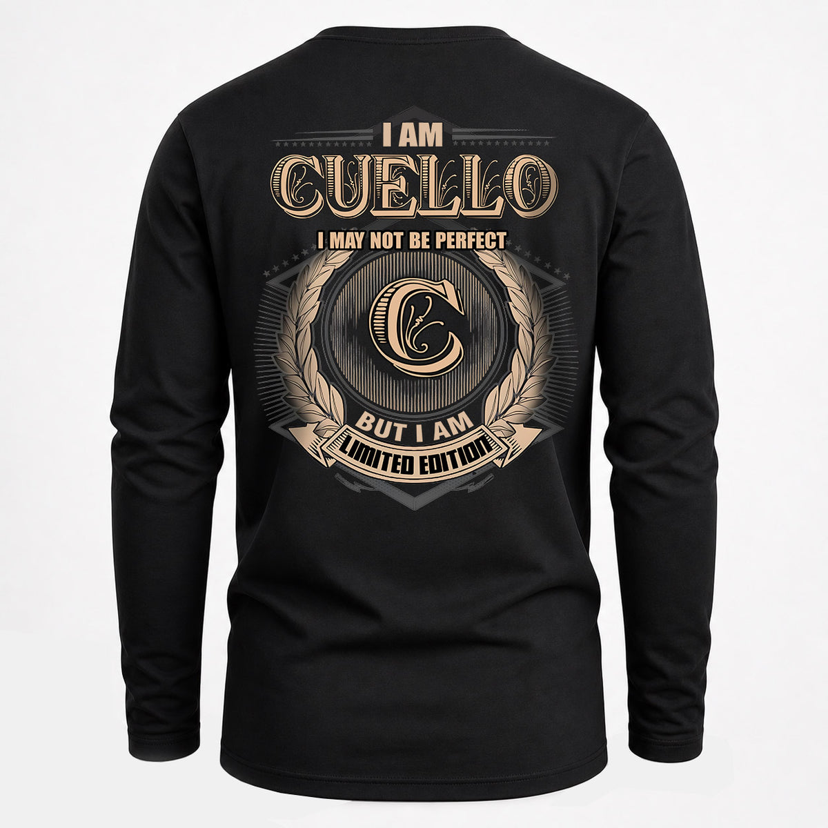 CUELLO 2K-101–Personalized Name Quote Apparel “I Am NAME May Not Be Perfect But I Am Limited Edition”