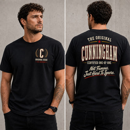 CUNNINGHAM W65-F6-168 – Personalized Original Issue Apparel “The Original NAME Certified One-of-One"