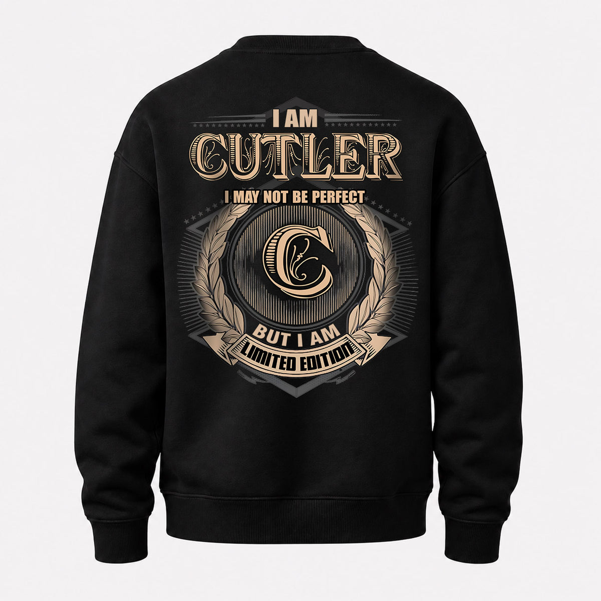 CUTLER 2K-101–Personalized Name Quote Apparel “I Am NAME May Not Be Perfect But I Am Limited Edition”