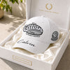 CALVIN  TC05 HH79  Personalized Distressed Baseball Cap, Custom Retro Trucker Hat, Statement Dad Cap, White version