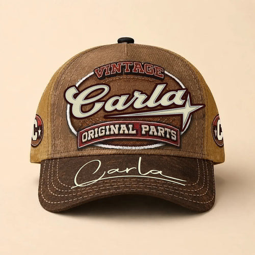 CARLA TC02 HH79  Personalized Name Baseball Cap, Vintage Retro Hat, Custom Gift for Him & Her