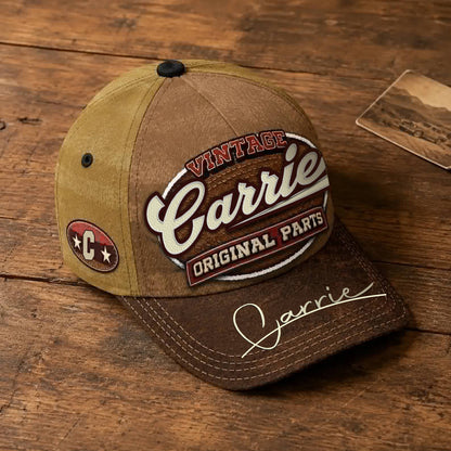 CARRIE TC02 HH79  Personalized Name Baseball Cap, Vintage Retro Hat, Custom Gift for Him & Her