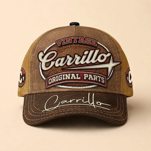 CARRILLO TC02 HH79  Personalized Name Baseball Cap, Vintage Retro Hat, Custom Gift for Him & Her