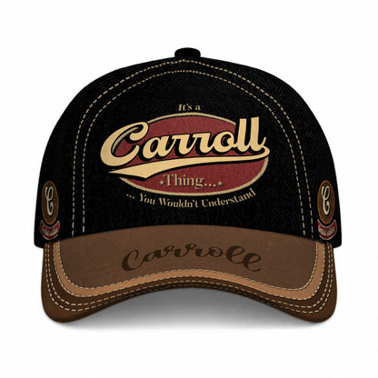 CARROLL  TC06 HH79 Personalized Distressed Baseball Cap, Custom Retro Trucker Hat, Statement Dad Cap