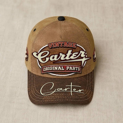 CARTER TC02 HH79  Personalized Name Baseball Cap, Vintage Retro Hat, Custom Gift for Him & Her