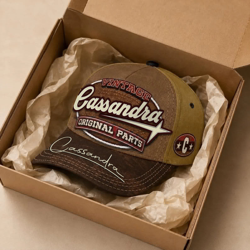 CASSANDRA TC02 HH79  Personalized Name Baseball Cap, Vintage Retro Hat, Custom Gift for Him & Her