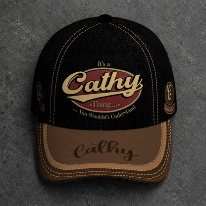 CATHY  TC06 HH79 Personalized Distressed Baseball Cap, Custom Retro Trucker Hat, Statement Dad Cap