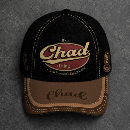 CHAD  TC06 HH79 Personalized Distressed Baseball Cap, Custom Retro Trucker Hat, Statement Dad Cap