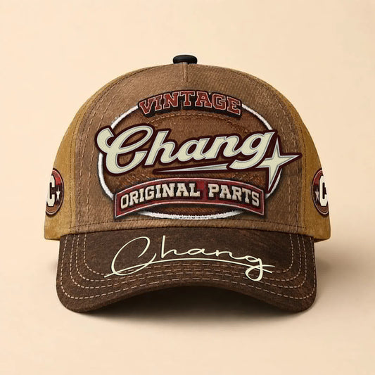 CHANG TC02 HH79  Personalized Name Baseball Cap, Vintage Retro Hat, Custom Gift for Him & Her