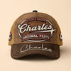 CHARLES TC02 HH79  Personalized Name Baseball Cap, Vintage Retro Hat, Custom Gift for Him & Her