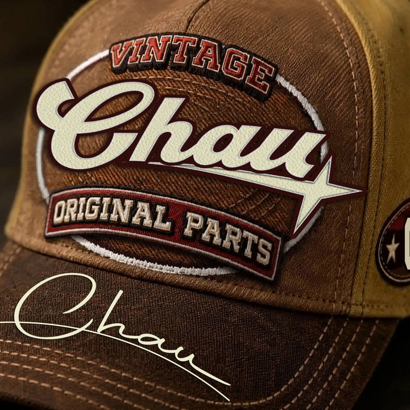 CHAU TC02 HH79  Personalized Name Baseball Cap, Vintage Retro Hat, Custom Gift for Him & Her