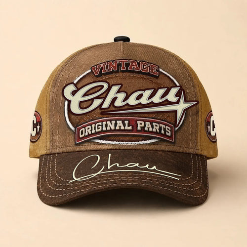 CHAU TC02 HH79  Personalized Name Baseball Cap, Vintage Retro Hat, Custom Gift for Him & Her