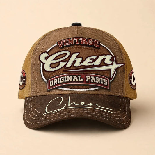 CHEN TC02 HH79  Personalized Name Baseball Cap, Vintage Retro Hat, Custom Gift for Him & Her