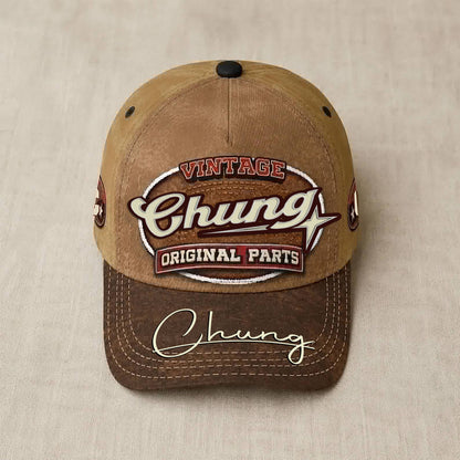 CHUNG TC02 HH79  Personalized Name Baseball Cap, Vintage Retro Hat, Custom Gift for Him & Her