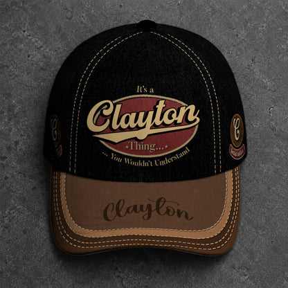 CLAYTON  TC06 HH79 Personalized Distressed Baseball Cap, Custom Retro Trucker Hat, Statement Dad Cap