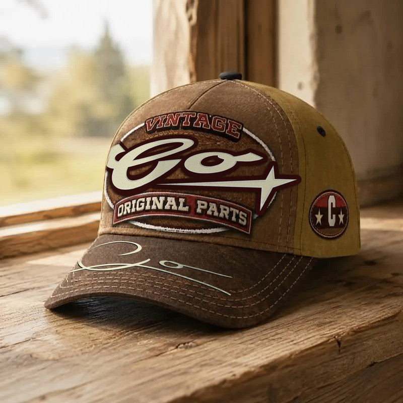 CO TC02 HH79  Personalized Name Baseball Cap, Vintage Retro Hat, Custom Gift for Him & Her