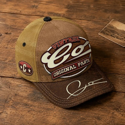 CO TC02 HH79  Personalized Name Baseball Cap, Vintage Retro Hat, Custom Gift for Him & Her