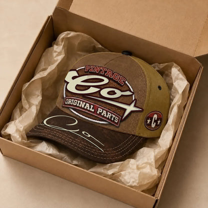 CO TC02 HH79  Personalized Name Baseball Cap, Vintage Retro Hat, Custom Gift for Him & Her