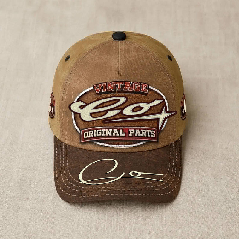 CO TC02 HH79  Personalized Name Baseball Cap, Vintage Retro Hat, Custom Gift for Him & Her