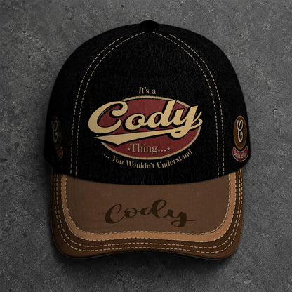CODY  TC06 HH79 Personalized Distressed Baseball Cap, Custom Retro Trucker Hat, Statement Dad Cap