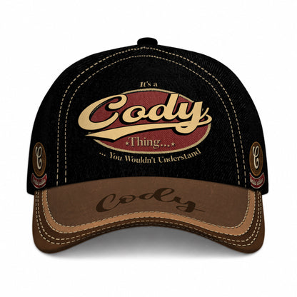 CODY  TC06 HH79 Personalized Distressed Baseball Cap, Custom Retro Trucker Hat, Statement Dad Cap