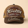 COLE TC02 HH79  Personalized Name Baseball Cap, Vintage Retro Hat, Custom Gift for Him & Her