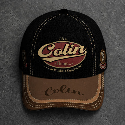 COLIN  TC06 HH79 Personalized Distressed Baseball Cap, Custom Retro Trucker Hat, Statement Dad Cap