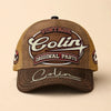 COLIN TC02 HH79  Personalized Name Baseball Cap, Vintage Retro Hat, Custom Gift for Him & Her