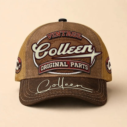 COLLEEN TC02 HH79  Personalized Name Baseball Cap, Vintage Retro Hat, Custom Gift for Him & Her