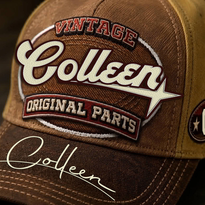COLLEEN TC02 HH79  Personalized Name Baseball Cap, Vintage Retro Hat, Custom Gift for Him & Her