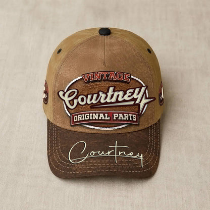 COURTNEY TC02 HH79  Personalized Name Baseball Cap, Vintage Retro Hat, Custom Gift for Him & Her