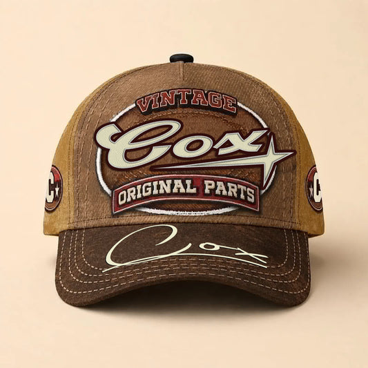 COX TC02 HH79  Personalized Name Baseball Cap, Vintage Retro Hat, Custom Gift for Him & Her