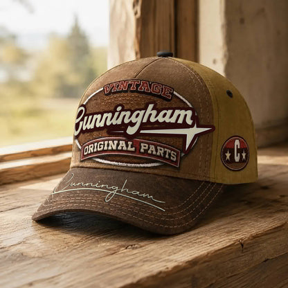 CUNNINGHAM TC02 HH79  Personalized Name Baseball Cap, Vintage Retro Hat, Custom Gift for Him & Her
