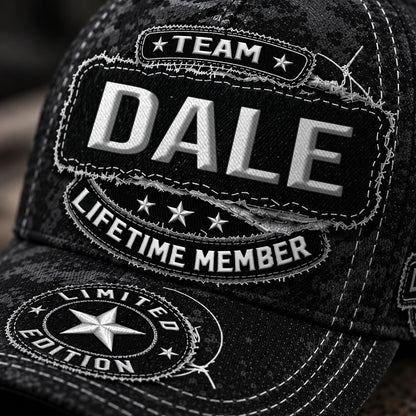 DALE TC03 HH79  Personalized Black Camo Baseball Cap, Custom Name Family Hat