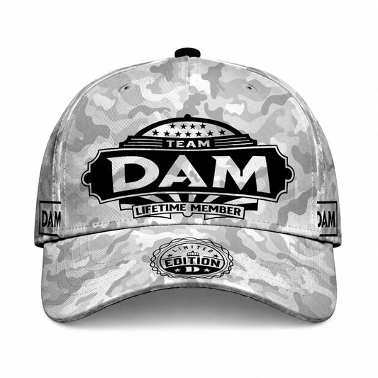 DAM TC01 HH79 Team Your Name Hat, Personalized Camo Baseball Cap, Custom Family Gift, Gift for Him Her