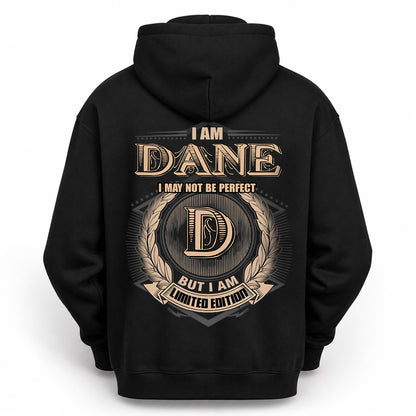 DANE 2K-101–Personalized Name Quote Apparel “I Am NAME May Not Be Perfect But I Am Limited Edition”