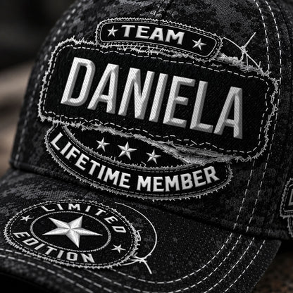 DANIELA TC03 HH79  Personalized Black Camo Baseball Cap, Custom Name Family Hat