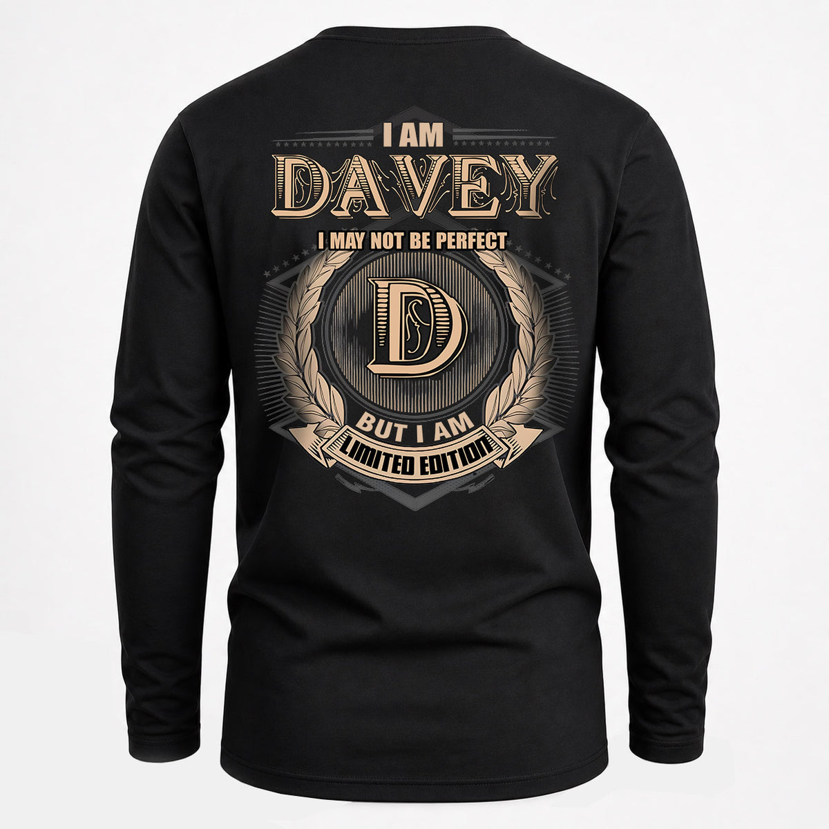 DAVEY 2K-101–Personalized Name Quote Apparel “I Am NAME May Not Be Perfect But I Am Limited Edition”