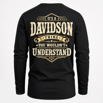 DAVIDSON HH-F003–Personalized Name Quote Apparel “It’s an NAME Thing You Wouldn’t Understand”
