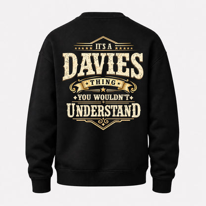 DAVIES HH-F003–Personalized Name Quote Apparel “It’s an NAME Thing You Wouldn’t Understand”