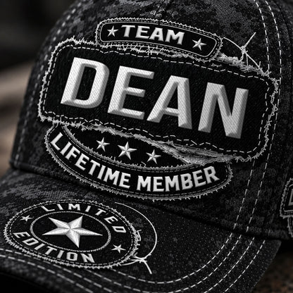DEAN TC03 HH79  Personalized Black Camo Baseball Cap, Custom Name Family Hat