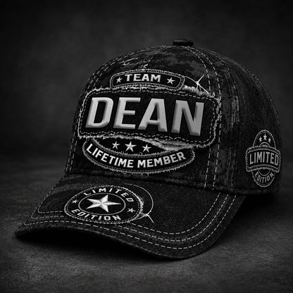 DEAN TC03 HH79  Personalized Black Camo Baseball Cap, Custom Name Family Hat