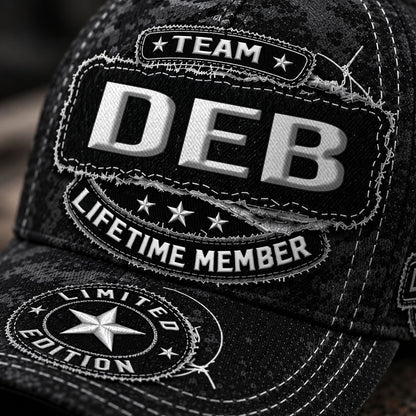 DEB TC03 HH79  Personalized Black Camo Baseball Cap, Custom Name Family Hat
