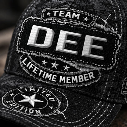 DEE TC03 HH79  Personalized Black Camo Baseball Cap, Custom Name Family Hat