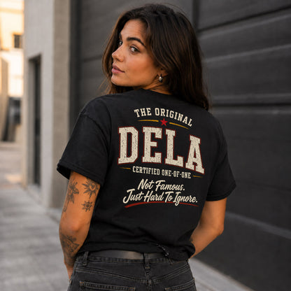 DELA W65-F6-168 – Personalized Original Issue Apparel “The Original NAME Certified One-of-One"