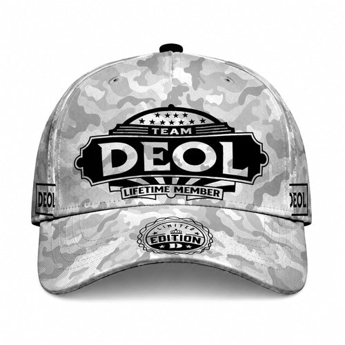 DEOL TC01 HH79 Team Your Name Hat, Personalized Camo Baseball Cap, Custom Family Gift, Gift for Him Her