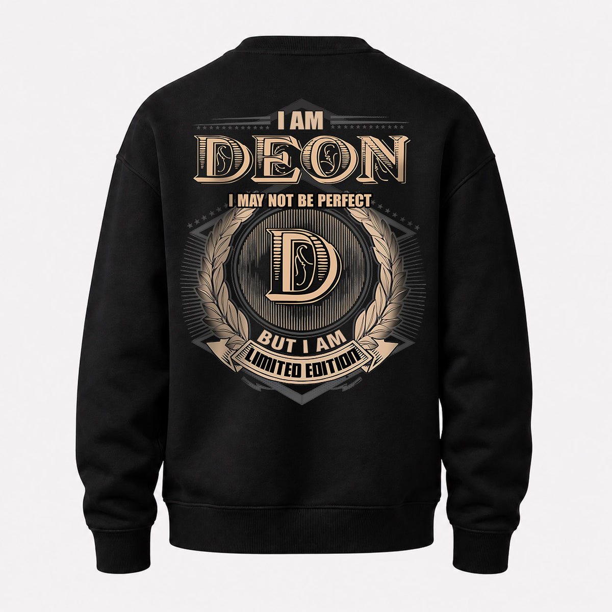 DEON 2K-101–Personalized Name Quote Apparel “I Am NAME May Not Be Perfect But I Am Limited Edition”