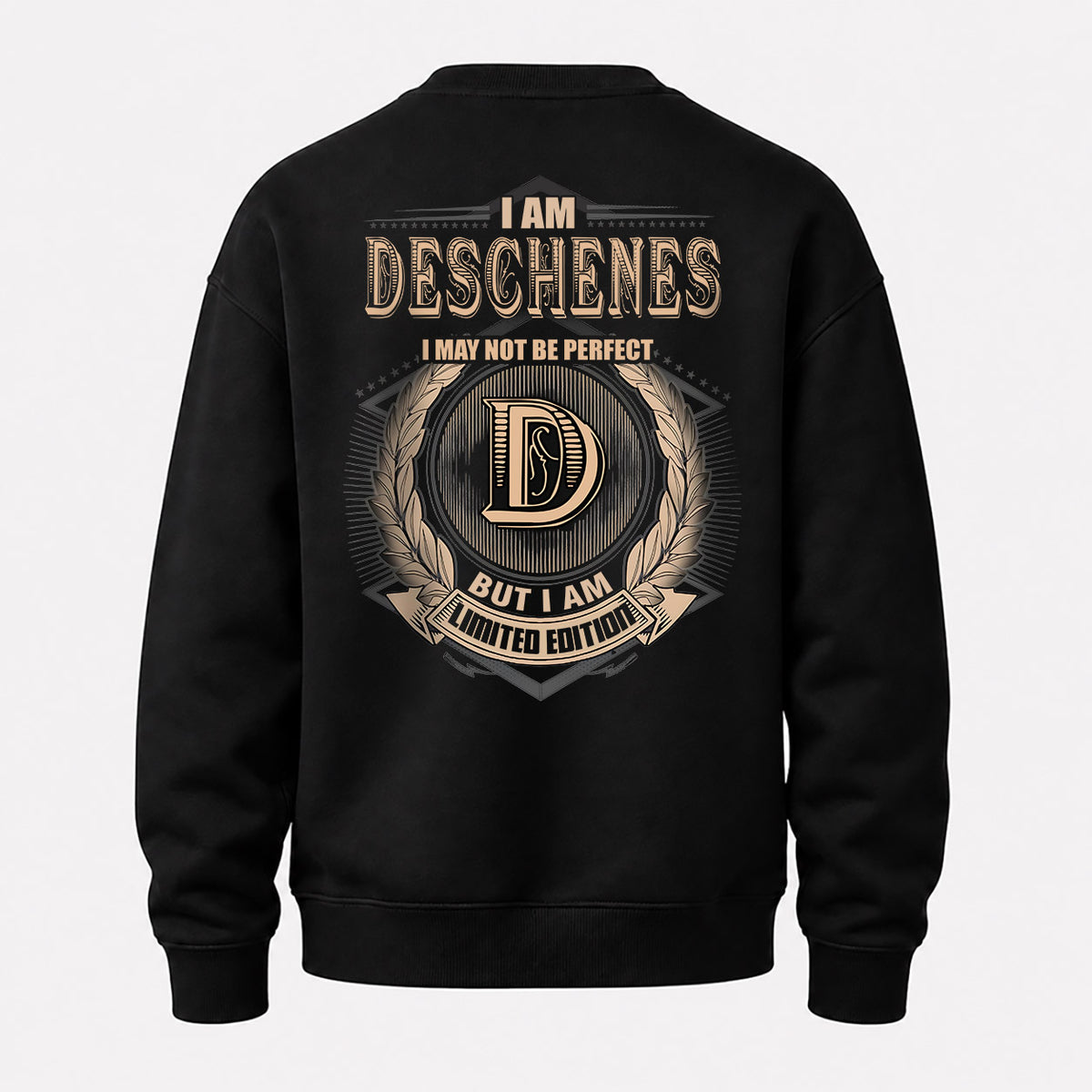 DESCHENES 2K-101–Personalized Name Quote Apparel “I Am NAME May Not Be Perfect But I Am Limited Edition”